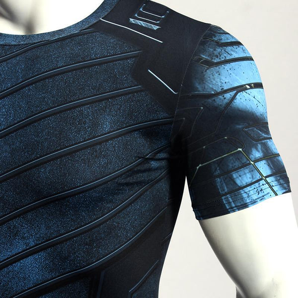 Infinity War WINTER SOLDIER Short Sleeve Compression Shirt for Men