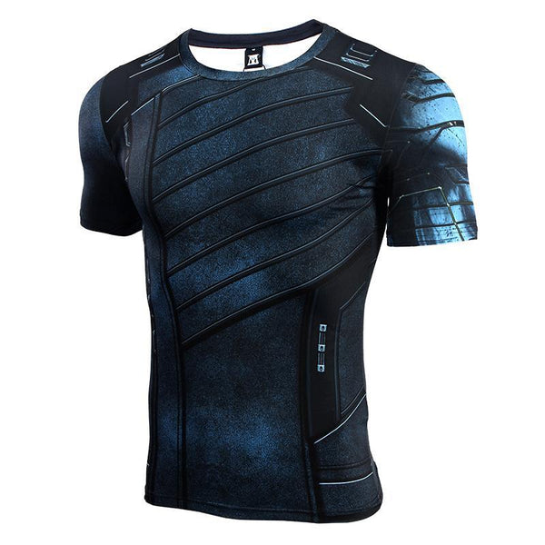 Infinity War WINTER SOLDIER Short Sleeve Compression Shirt for Men