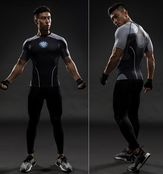 IRON MAN Compression Shirt for Men (Short Sleeve)