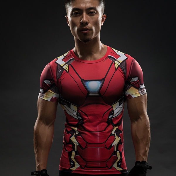 IRON MAN Compression Shirt for Men (Short Sleeve)