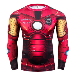 IRON MAN Long Sleeve Compression Shirt for Men