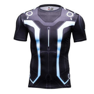 IRON MAN Short Sleeve Compression Shirt for Men