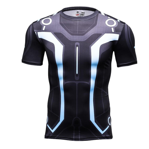 IRON MAN Short Sleeve Compression Shirt for Men