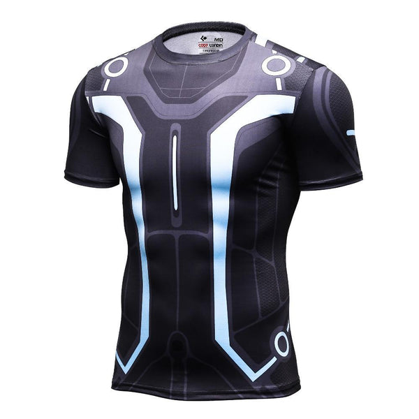 IRON MAN Short Sleeve Compression Shirt for Men