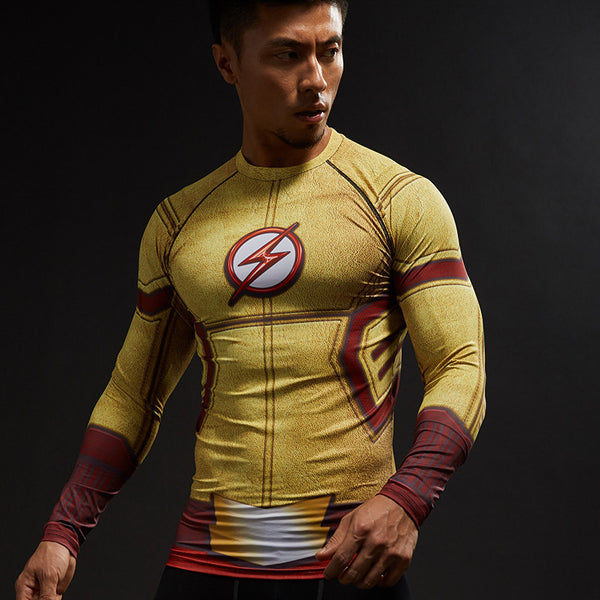KID FLASH Compression Shirt for Men (Long Sleeve)