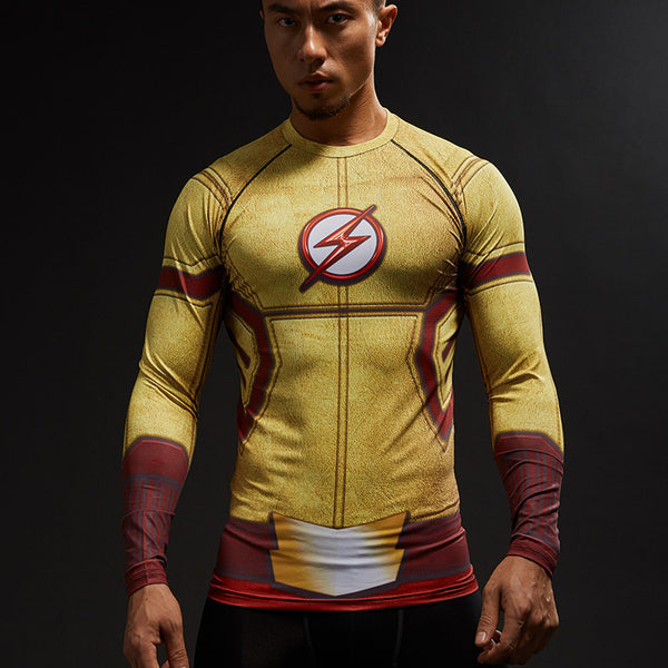 KID FLASH Compression Shirt for Men (Long Sleeve)
