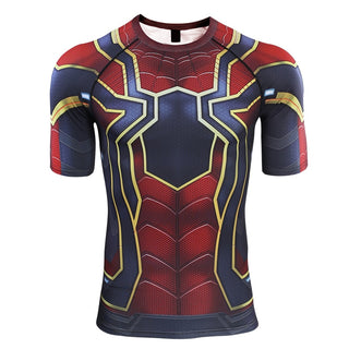 Avengers 4 SPIDERMAN Short  Sleeve Compression Shirt