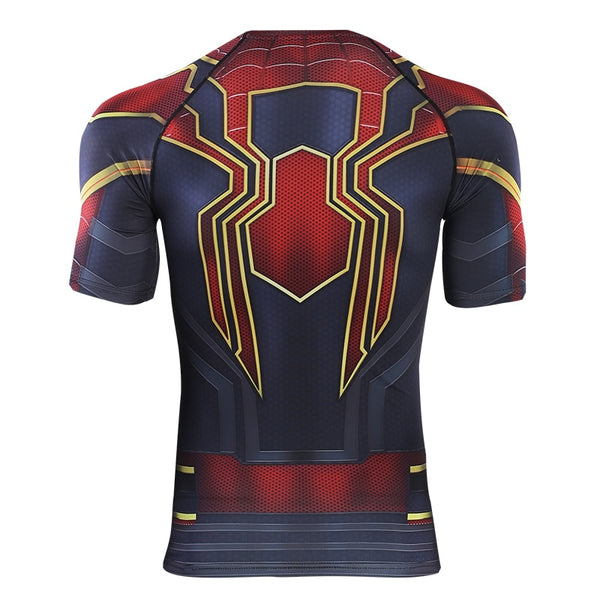 Avengers 4 SPIDERMAN Short  Sleeve Compression Shirt