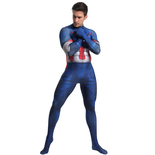 CAPTAIN AMERICA Jumpsuit Costume for Men