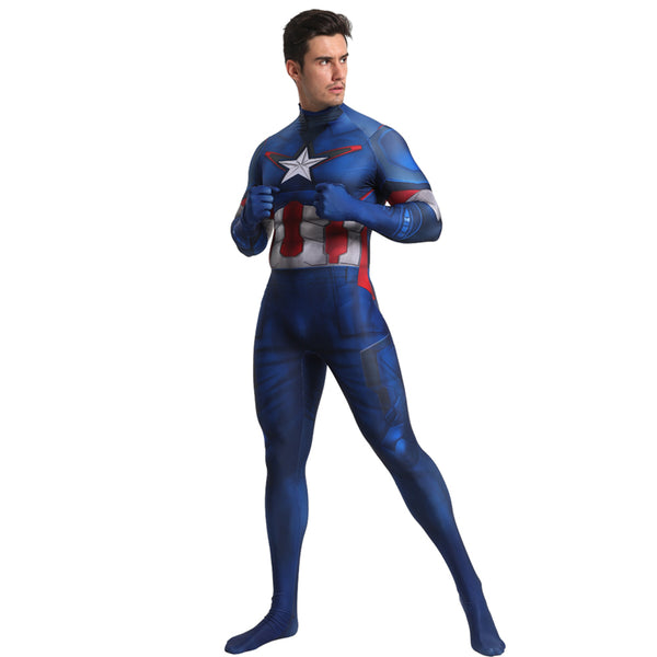 CAPTAIN AMERICA Jumpsuit Costume for Men