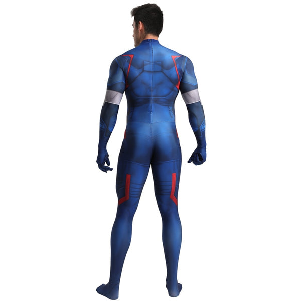 CAPTAIN AMERICA Jumpsuit Costume for Men