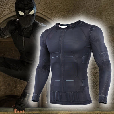 SPIDERMAN Far From Home Noir Long Sleeve Compression Shirt