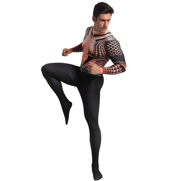 AQUAMAN Tatoo Cosplay Costume for Men