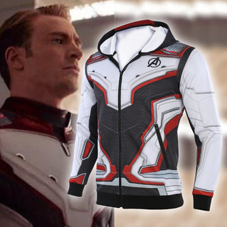 Avengers 4 CAPTAIN AMERICA Quantum Realm Zipper Hoodie