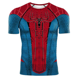 Retro SPIDERMAN Long Sleeve Compression Shirt for Men