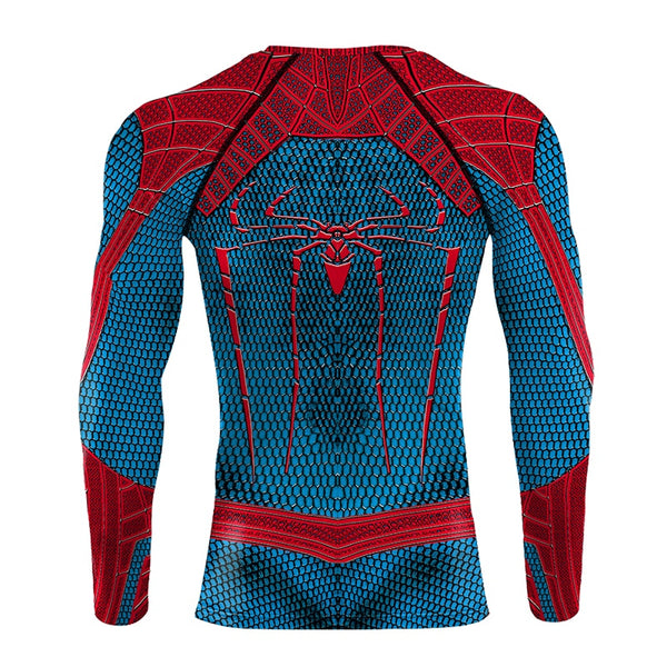 Retro SPIDERMAN Long Sleeve Compression Shirt for Men