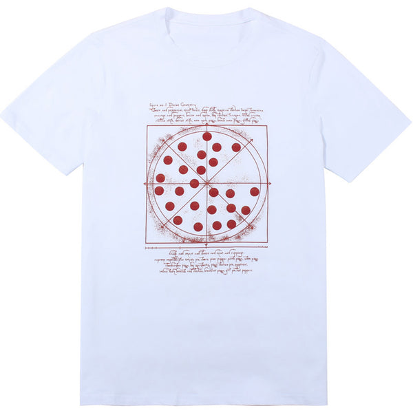 White SPIDERMAN Homecoming Funny Pizza T-Shirt