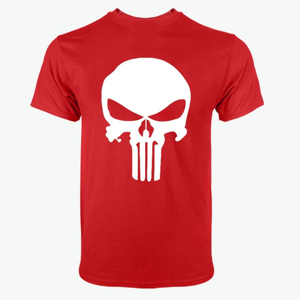 PUNISHER White Skull T-Shirt for Men (15 colors)