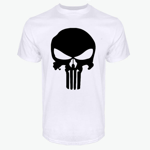 PUNISHER White Skull T-Shirt for Men (15 colors)