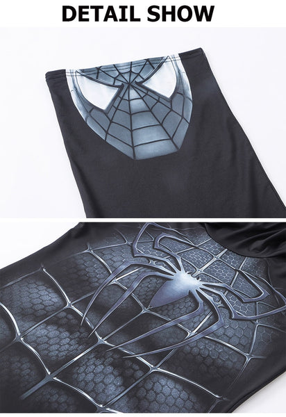 High Collar/Facemask SPIDERMAN Compression Shirt