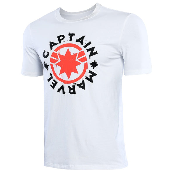 Casual White Captain Marvel T-Shirt for Men