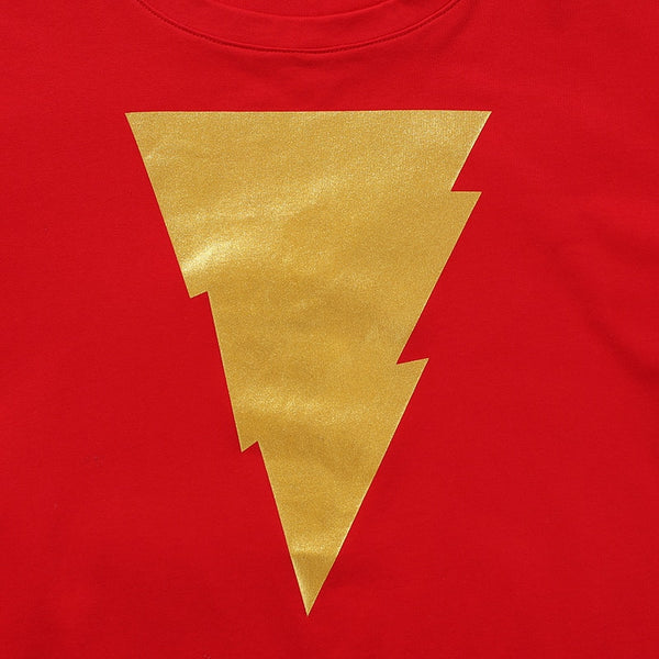 Red SHAZAM Logo Casual T-Shirt