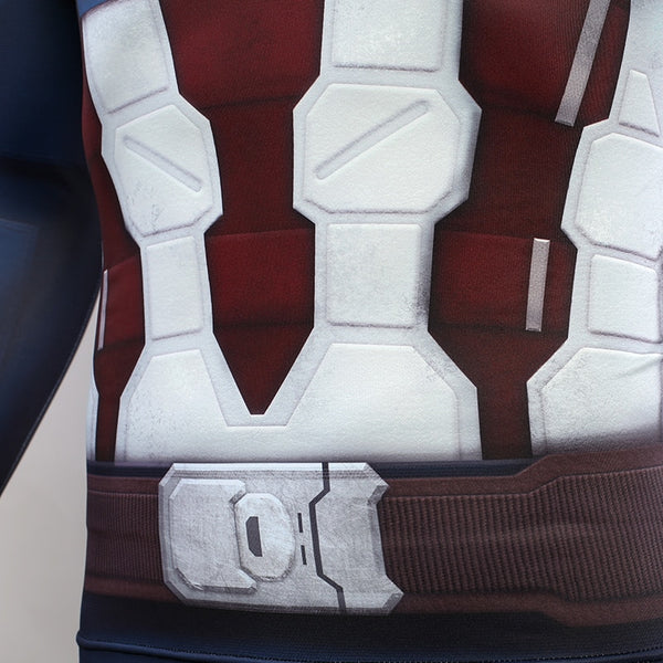 Avengers 4 Endgame CAPTAIN AMERICA Long Sleeve Compression Shirt for Men