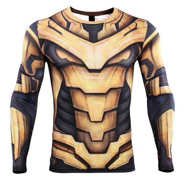 Avengers 4 Endgame THANOS Long Sleeve Compression Shirt for Men