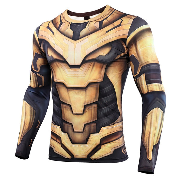 Avengers 4 Endgame THANOS Long Sleeve Compression Shirt for Men