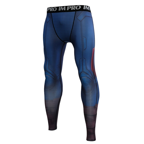 Avengers 4 Endgame CAPTAIN AMERICA Compression Tights for Men