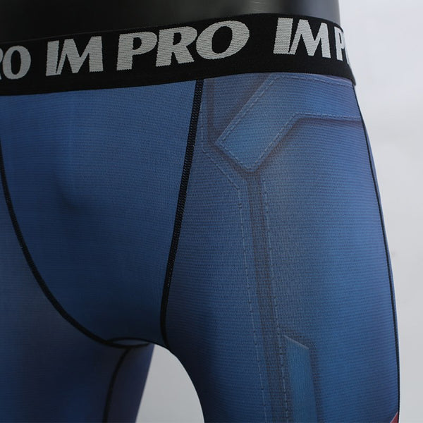 Avengers 4 Endgame CAPTAIN AMERICA Compression Tights for Men