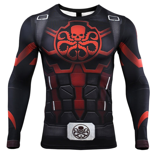 Avengers 4 Endgame HYDRA Long Sleeve Compression Shirt for Men