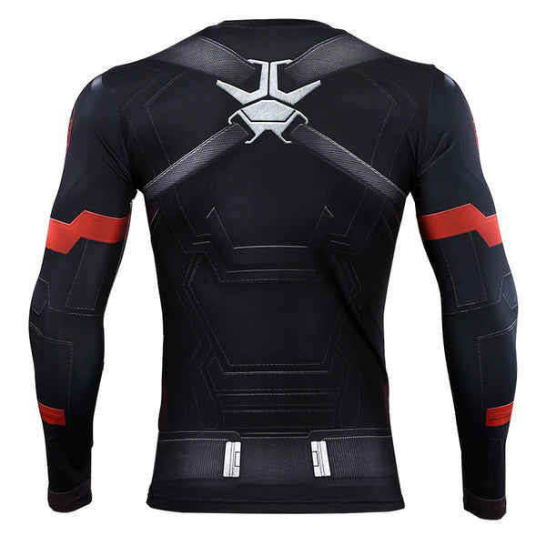 Avengers 4 Endgame HYDRA Long Sleeve Compression Shirt for Men