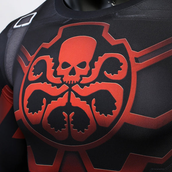 Avengers 4 Endgame HYDRA Long Sleeve Compression Shirt for Men
