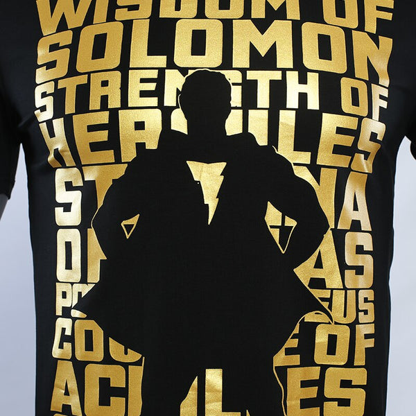 Black SHAZAM Casual T-Shirt for Men