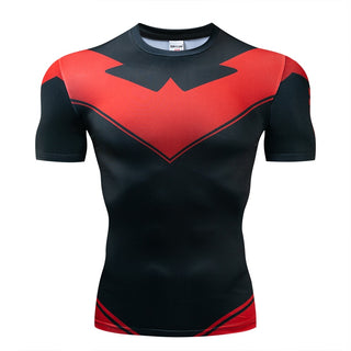 Red NIGHTWING Short Sleeve Compression Shirt