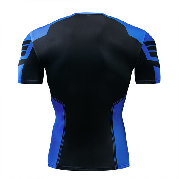 Blue NIGHTWING Short Sleeve Compression Shirt