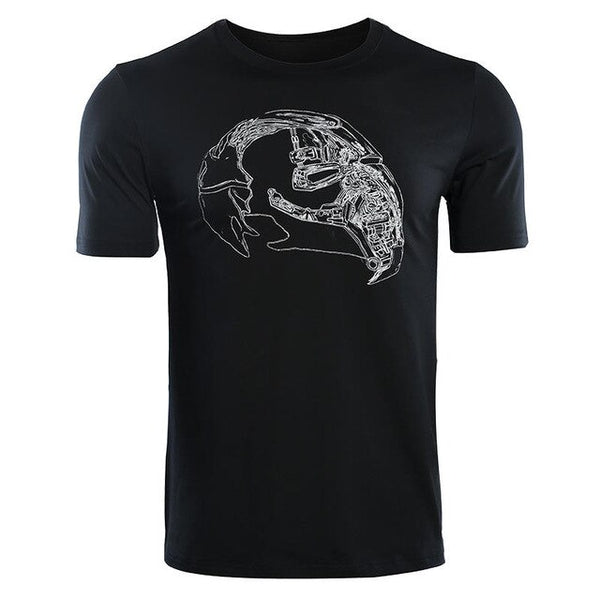 Casual IRON MAN Mask Short Sleeve T-Shirt for Men