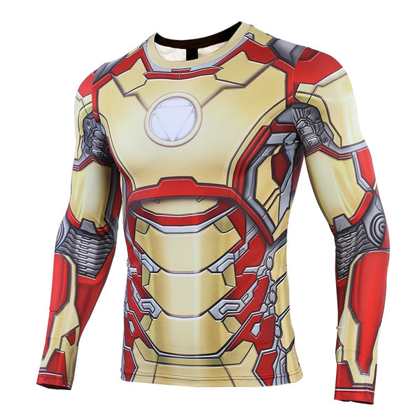 The Avengers 4 IRON MAN MK-42 Long Sleeve Compression Shirt