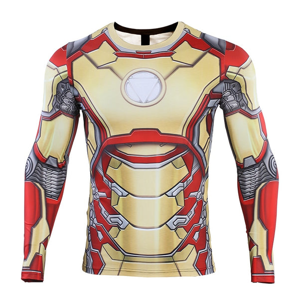 The Avengers 4 IRON MAN MK-42 Long Sleeve Compression Shirt