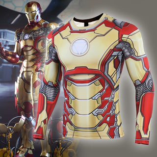 The Avengers 4 IRON MAN MK-42 Long Sleeve Compression Shirt