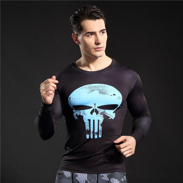 PUNISHER Compression Shirt for Men (Long Sleeve)