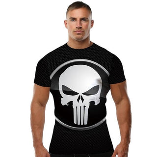 PUNISHER White Skull Art Casual T-Shirt for Men