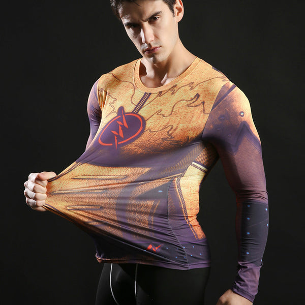 REVERSE FLASH Compression Shirt for Men (Long Sleeve)