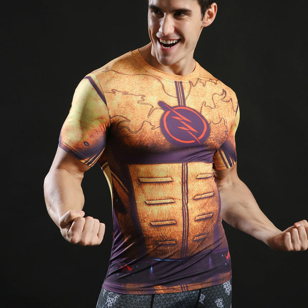 REVERSE FLASH Compression Shirt for Men (Short Sleeve)
