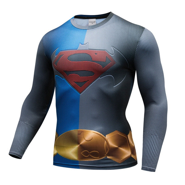BATMAN vs. SUPERMAN Long Sleeve Compression Shirt For Men