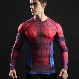 Superman Toned Long Sleeve Compression Shirt - Totally Superhero