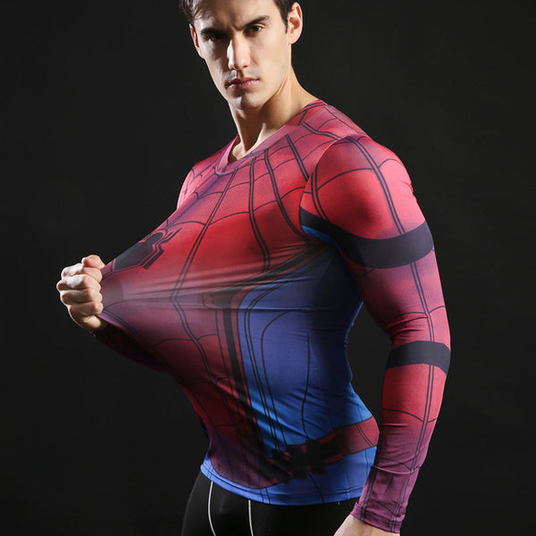 SPIDERMAN Compression Shirt for Men (Long Sleeve)