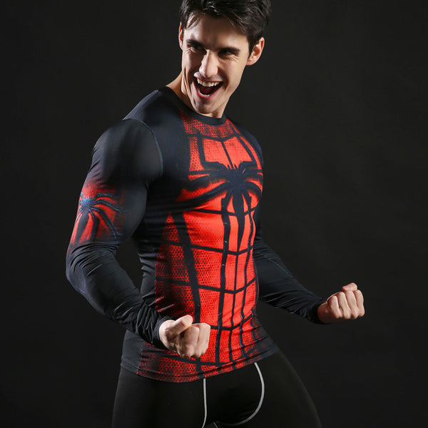 SPIDERMAN Compression Shirt for Men (Long Sleeve)