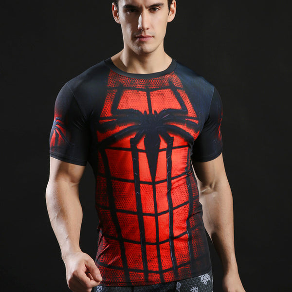 SPIDERMAN Compression Shirt for Men (Short Sleeve)